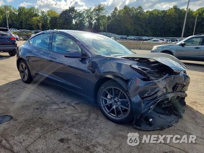 Czwarte zdjęcie samochodu z boku: 2022 TESLA MODEL 3 VIN:5YJ3E1EB2NF335283 - miniatura