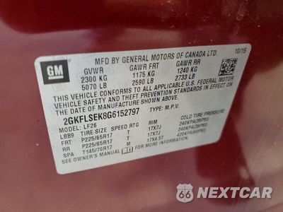 Zdjęcie 14 z 14 samochodu: 2016 GMC TERRAIN SLE VIN:2GKFLSEK8G6152797 - miniatura