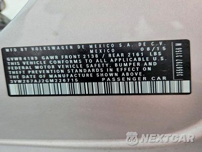 Zdjęcie 12 z 12 samochodu: 2016 VOLKSWAGEN JETTA S VIN:3VW267AJ2GM226715 - miniatura