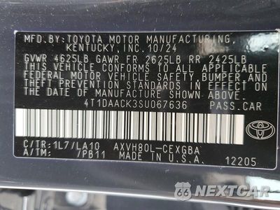 Zdjęcie 13 z 13 samochodu: 2025 TOYOTA CAMRY XLE VIN:4T1DAACK3SU067636 - miniatura