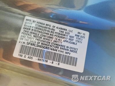 Zdjęcie 14 z 14 samochodu: 2016 HONDA ODYSSEY EXL VIN:5FNRL5H65GB014444 - miniatura
