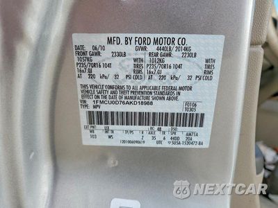 Zdjęcie 13 z 13 samochodu: 2010 FORD ESCAPE XLT VIN:1FMCU0D76AKD18988 - miniatura