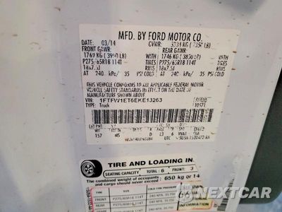 Zdjęcie 12 z 12 samochodu: 2014 FORD F150 SUPERCREW VIN:1FTFW1ET6EKE13263 - miniatura