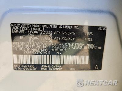 Zdjęcie 13 z 13 samochodu: 2015 TOYOTA RAV4 XLE VIN:2T3RFREV3FW310615 - miniatura