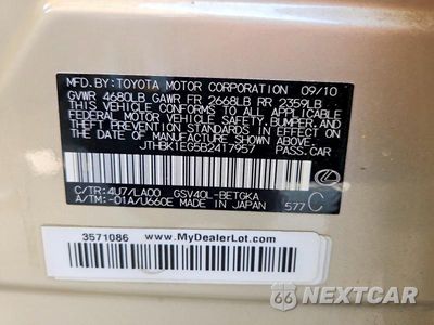 Zdjęcie 12 z 12 samochodu: 2011 LEXUS ES 350 VIN:JTHBK1EG5B2417957 - miniatura