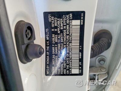 Zdjęcie 12 z 12 samochodu: 2021 HONDA CIVIC SPORT TOURING VIN:SHHFK7H93MU415285 - miniatura