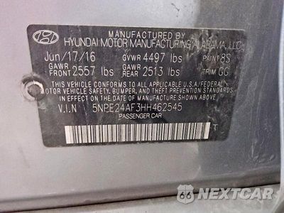 Zdjęcie 12 z 12 samochodu: 2017 HYUNDAI SONATA SE VIN:5NPE24AF3HH462545 - miniatura