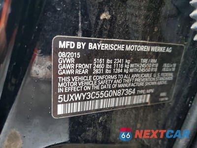 Zdjęcie 12 z 12 samochodu: 2016 BMW X3 XDRIVE28D VIN:5UXWY3C55G0N87364 - miniatura