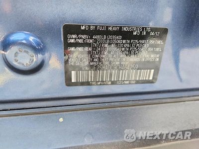 Zdjęcie 14 z 14 samochodu: 2012 SUBARU FORESTER 2.5X PREMIUM VIN:JF2SHADC9CH464259 - miniatura