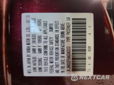 Zdjęcie 12 z 12 samochodu: 2010 ACURA TSX VIN:JH4CU2F64AC043313 - miniatura