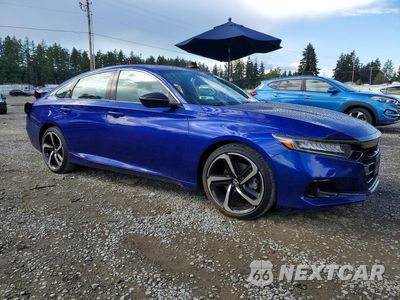 Czwarte zdjęcie samochodu z boku: 2021 HONDA ACCORD SPORT VIN:1HGCV2F36MA027619 - miniatura