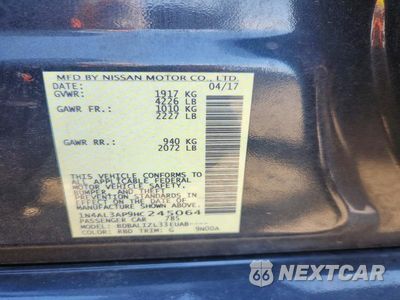 Zdjęcie 13 z 13 samochodu: 2017 NISSAN ALTIMA 2.5 SV VIN:1N4AL3AP9HC245064 - miniatura