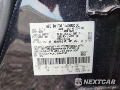 Zdjęcie 13 z 13 samochodu: 2013 FORD EDGE LIMITED VIN:2FMDK4KC5DBB83390 - miniatura