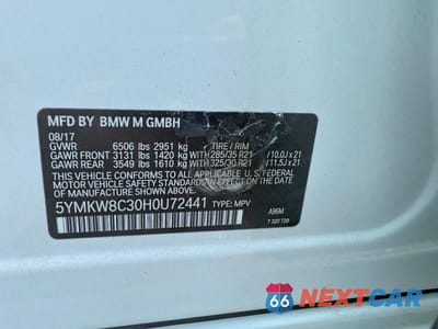 Zdjęcie 10 z 10 samochodu: 2017 BMW X6 X6 M VIN:5YMKW8C30H0U72441 - miniatura