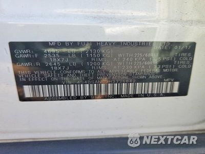 Zdjęcie 14 z 14 samochodu: 2017 SUBARU OUTBACK 2.5I LIMITED VIN:4S4BSANC3H3336842 - miniatura