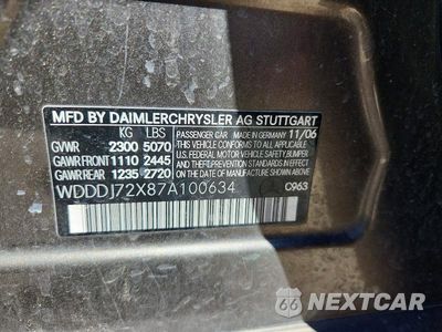 Zdjęcie 12 z 12 samochodu: 2007 MERCEDES-BENZ CLS 550 VIN:WDDDJ72X87A100634 - miniatura