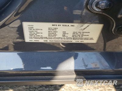 Zdjęcie 12 z 12 samochodu: 2023 TESLA MODEL Y VIN:7SAYGDEF2PA048534 - miniatura