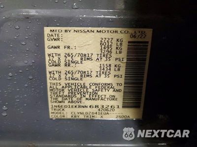 Zdjęcie 12 z 12 samochodu: 2022 NISSAN FRONTIER PRO-4X VIN:1N6ED1EK8NN683261 - miniatura