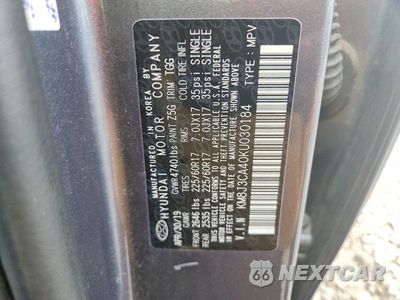 Zdjęcie 13 z 13 samochodu: 2019 HYUNDAI TUCSON VALUE VIN:KM8J3CA40KU030184 - miniatura