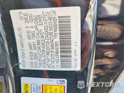 Zdjęcie 12 z 12 samochodu: 2019 HONDA ACCORD HYBRID EX VIN:1HGCV3F46KA012615 - miniatura