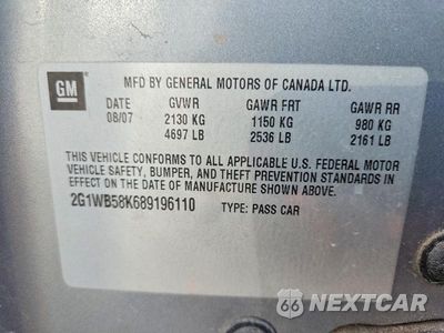 Zdjęcie 12 z 12 samochodu: 2008 CHEVROLET IMPALA LS VIN:2G1WB58K689196110 - miniatura