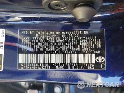 Zdjęcie 13 z 13 samochodu: 2020 TOYOTA COROLLA LE VIN:5YFEPRAE7LP134174 - miniatura