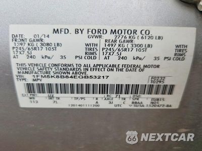 Zdjęcie 13 z 13 samochodu: 2014 FORD EXPLORER VIN:1FM5K8B84EGB53217 - miniatura
