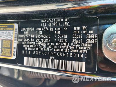 Zdjęcie 13 z 13 samochodu: 2024 KIA SPORTAGE EX VIN:5XYK33DFXRG183141 - miniatura