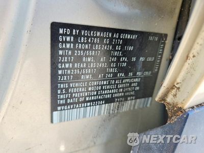Zdjęcie 12 z 12 samochodu: 2011 VOLKSWAGEN TIGUAN S VIN:WVGAV7AX8BW522364 - miniatura