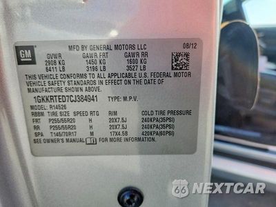 Zdjęcie 13 z 13 samochodu: 2012 GMC ACADIA DENALI VIN:1GKKRTED7CJ384941 - miniatura