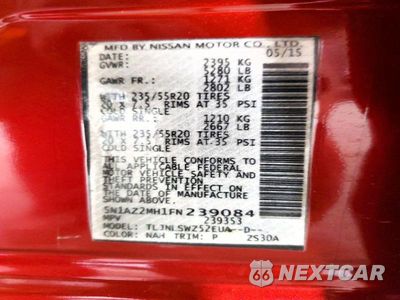 Zdjęcie 14 z 14 samochodu: 2015 NISSAN MURANO PLATINUM VIN:5N1AZ2MH1FN239084 - miniatura