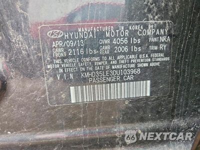 Zdjęcie 12 z 12 samochodu: 2013 HYUNDAI ELANTRA GT BASE VIN:KMHD35LE3DU103968 - miniatura