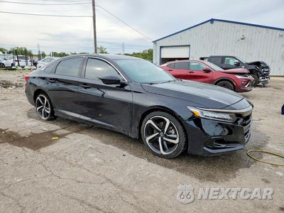 Czwarte zdjęcie samochodu z boku: 2022 HONDA ACCORD SPORT VIN:1HGCV1F33NA032255 - miniatura