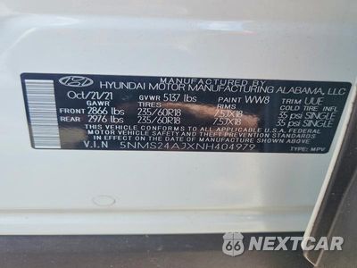 Zdjęcie 13 z 13 samochodu: 2022 HYUNDAI SANTA FE SEL VIN:5NMS24AJXNH404979 - miniatura