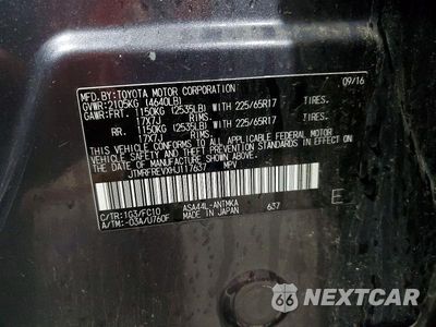 Zdjęcie 13 z 13 samochodu: 2017 TOYOTA RAV4 XLE VIN:JTMRFREVXHJ117637 - miniatura