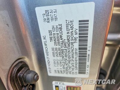 Zdjęcie 12 z 12 samochodu: 2019 HONDA CR-V EXL VIN:5J6RW2H87KL028191 - miniatura