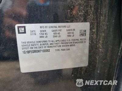 Zdjęcie 13 z 13 samochodu: 2017 CHEVROLET CRUZE PREMIER VIN:1G1BF5SM0H7100082 - miniatura