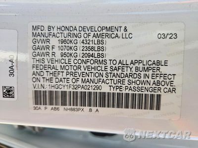Zdjęcie 13 z 13 samochodu: 2023 HONDA ACCORD EX VIN:1HGCY1F32PA021290 - miniatura