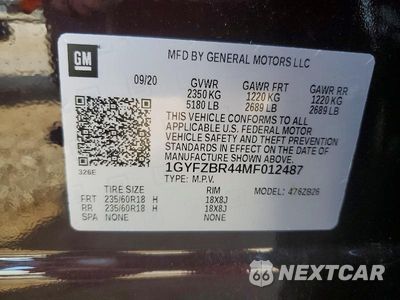Zdjęcie 13 z 13 samochodu: 2021 CADILLAC XT4 LUXURY VIN:1GYFZBR44MF012487 - miniatura