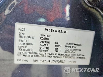 Zdjęcie 14 z 14 samochodu: 2023 TESLA MODEL Y VIN:7SAYGDEEXPF706952 - miniatura