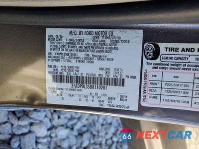 Zdjęcie 12 z 12 samochodu: 2011 FORD FUSION HYBRID VIN:3FADP0L35BR110201 - miniatura