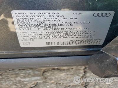 Zdjęcie 12 z 12 samochodu: 2024 AUDI SQ5 SPORTBACK PRESTIGE VIN:WA134AFY3R2102800 - miniatura