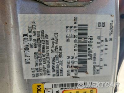 Zdjęcie 12 z 12 samochodu: 2018 FORD FUSION SE VIN:3FA6P0H75JR109665 - miniatura