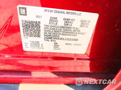 Zdjęcie 14 z 14 samochodu: 2018 CHEVROLET TRAVERSE HIGH COUNTRY VIN:1GNEVKKW1JJ115360 - miniatura