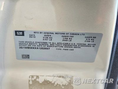 Zdjęcie 12 z 12 samochodu: 2010 CHEVROLET IMPALA LT VIN:2G1WB5EKXA1262697 - miniatura