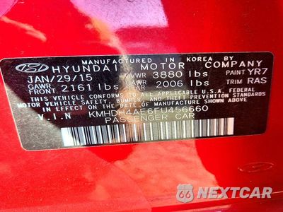 Zdjęcie 12 z 12 samochodu: 2015 HYUNDAI ELANTRA SE VIN:KMHDH4AE6FU456660 - miniatura
