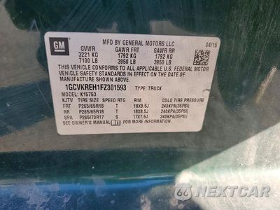 Zdjęcie 12 z 12 samochodu: 2015 CHEVROLET SILVERADO K1500 LT VIN:1GCVKREH1FZ301593 - miniatura