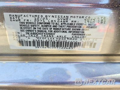 Zdjęcie 12 z 12 samochodu: 2026 NISSAN SENTRA SV VIN:3N1AB9CV0TY226837 - miniatura