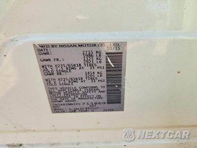 Zdjęcie 13 z 13 samochodu: 2015 NISSAN PATHFINDER SL VIN:5N1AR2MN5FC715869 - miniatura