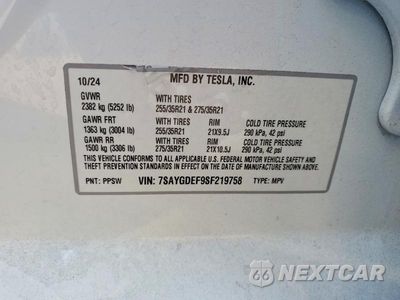 Zdjęcie 12 z 12 samochodu: 2025 TESLA MODEL Y VIN:7SAYGDEF9SF219758 - miniatura
